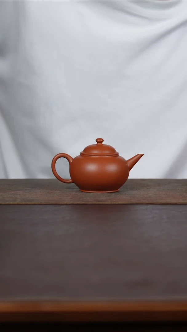 茶壶紫砂袁婷婷 生砂朱泥 水平壶120尺寸