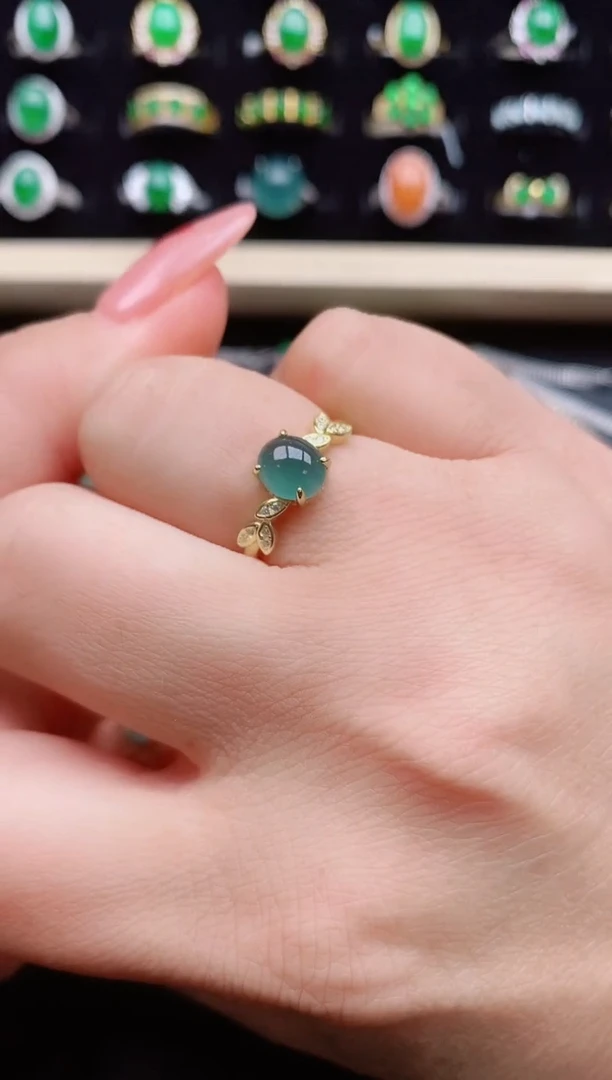 【闪购商品】翡翠戒指银S925镶嵌321321