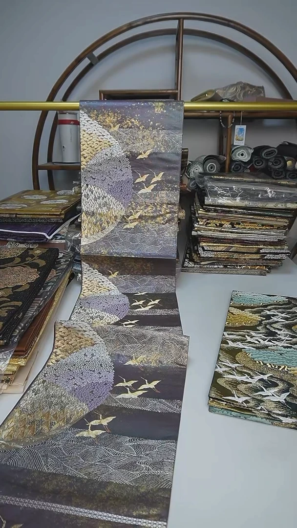 织绣49西阵织六通仙鹤