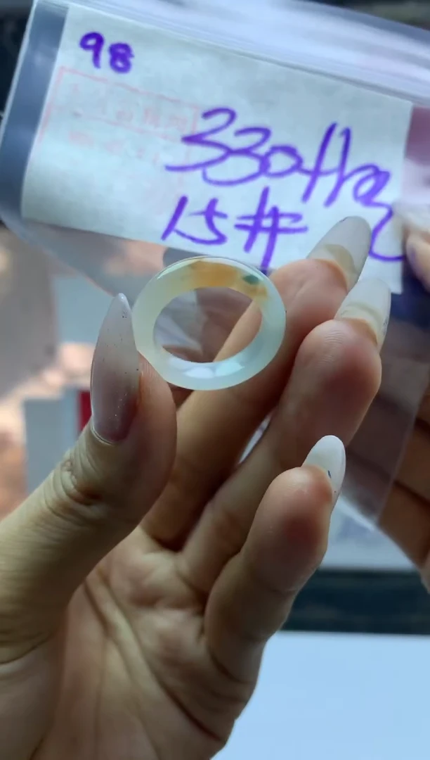 【闪购商品】定制翡翠未镶嵌98戒圈15*340元毛货需精抛光