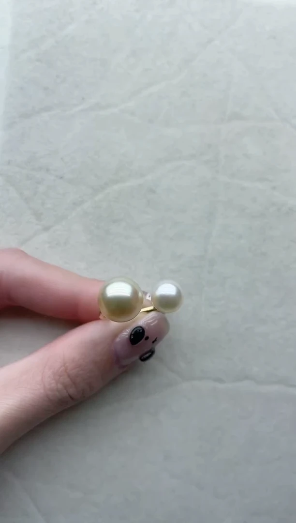 【闪购商品】海水珍珠戒指银S925镶嵌39