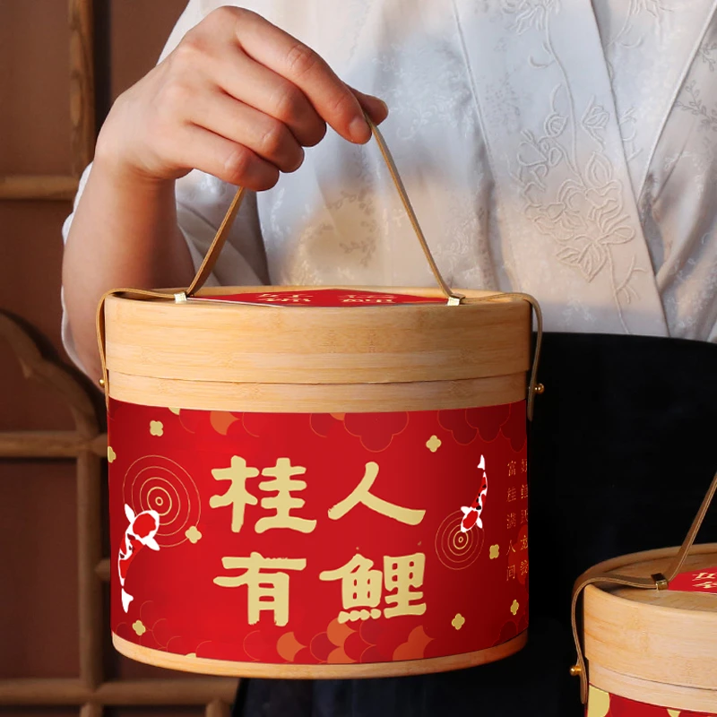 锦鲤抱抱桶五仁*3+桂花*3+黑芝麻*2+红枣*2鲜米糕礼盒