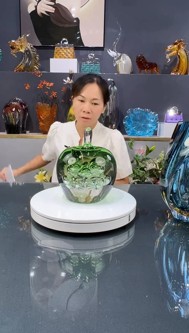 琉璃紫**梦水晶琉璃摆件1个