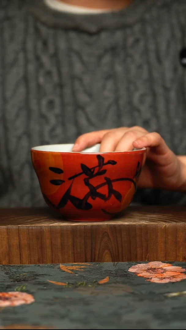 杯釉下彩手工手绘同款陶器