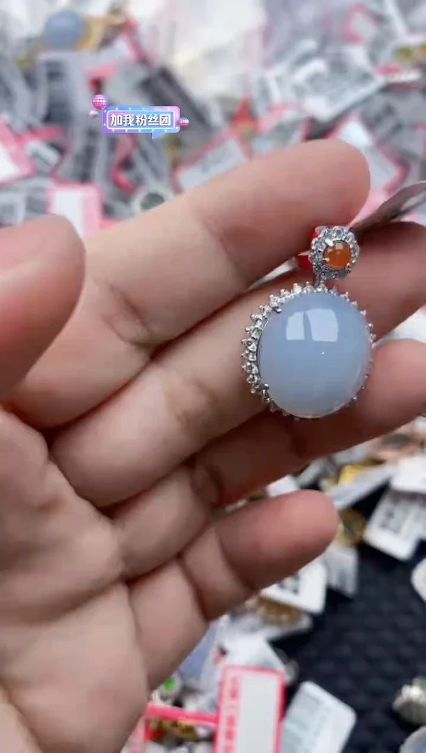 翡翠银S925镶嵌戒指2222---3