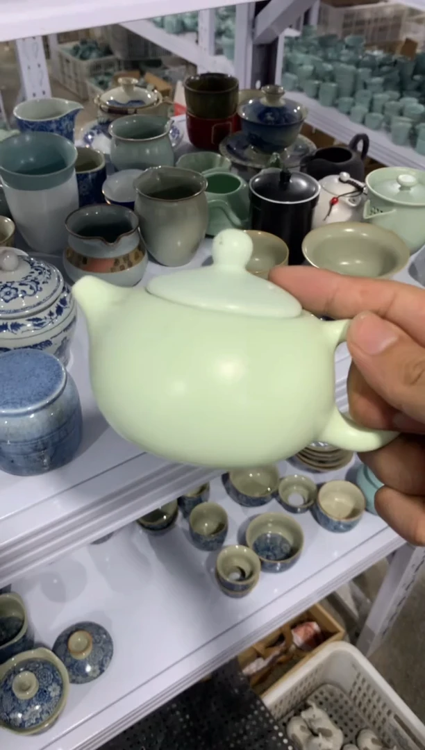【新粉福利】汝窑茶壶盖碗茶杯主人杯微矿点