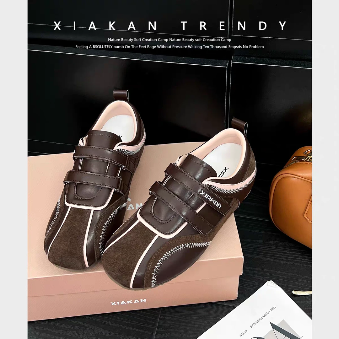 秋季2025新款内增高德训鞋魔术贴  轻便穿搭舒适休闲运动板鞋单鞋