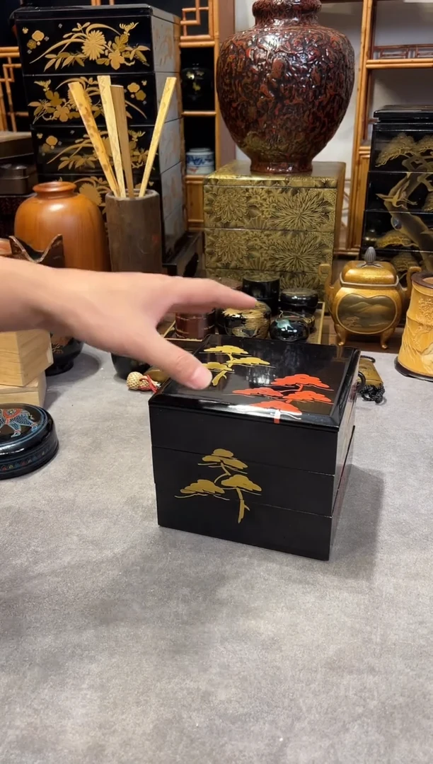 三段  大漆漆器大漆漆器