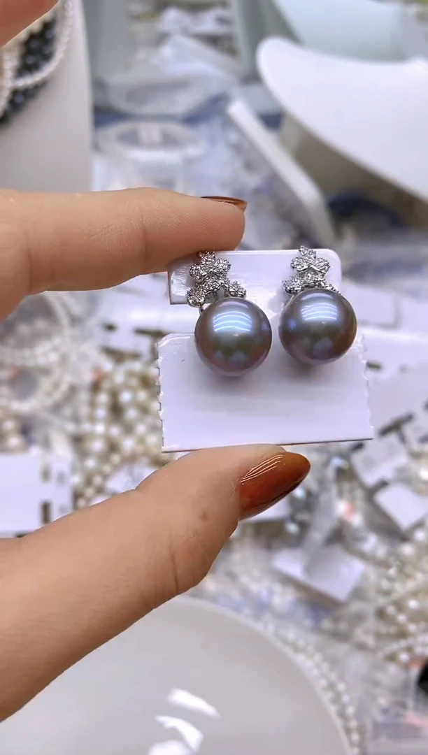 未镶嵌1淡水珍珠耳饰