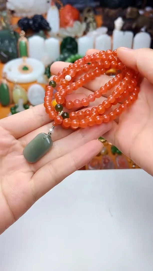 【闪购商品】南红玛瑙手串未镶嵌多圈手串