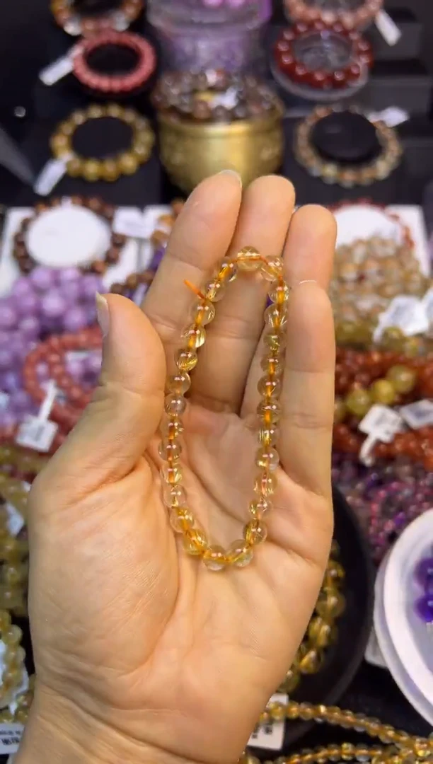 未镶嵌手串水晶金发晶6.8mm