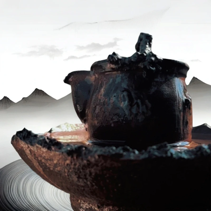 全手工柴烧陶瓷宝瓶壶茶具泡茶壶创意茶器复古中国风纯手工