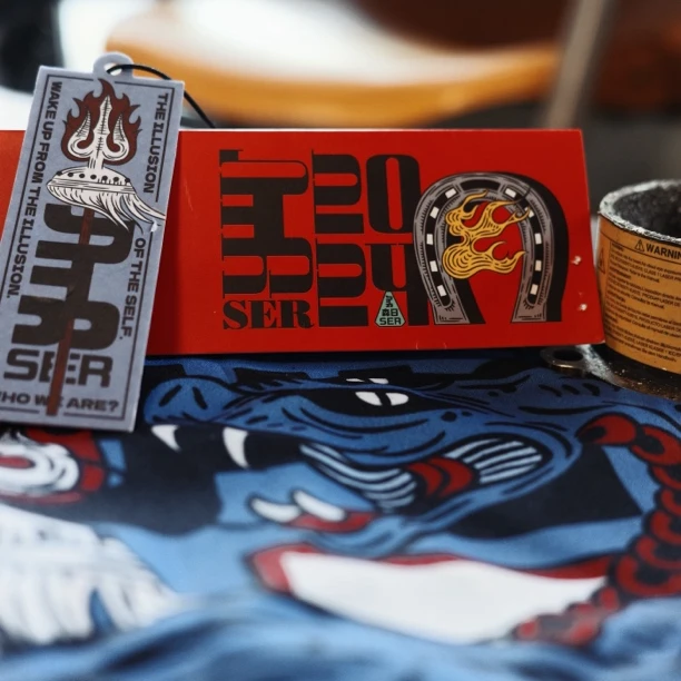 森日 蛇年限定蓝色系头巾/香片时尚休闲印花潮流吸汗个性速干登山