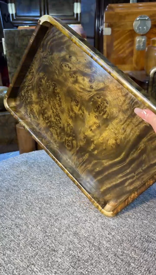 【闪购商品】乌木类成套家具精品阴沉乌木托盘Y13