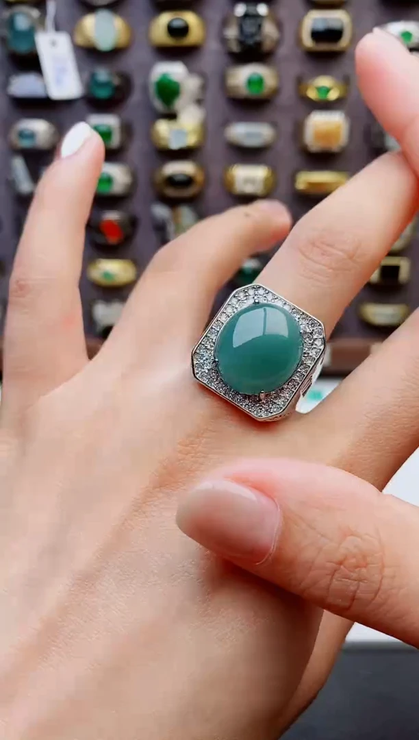 未镶嵌戒指翡翠天然翡翠男戒