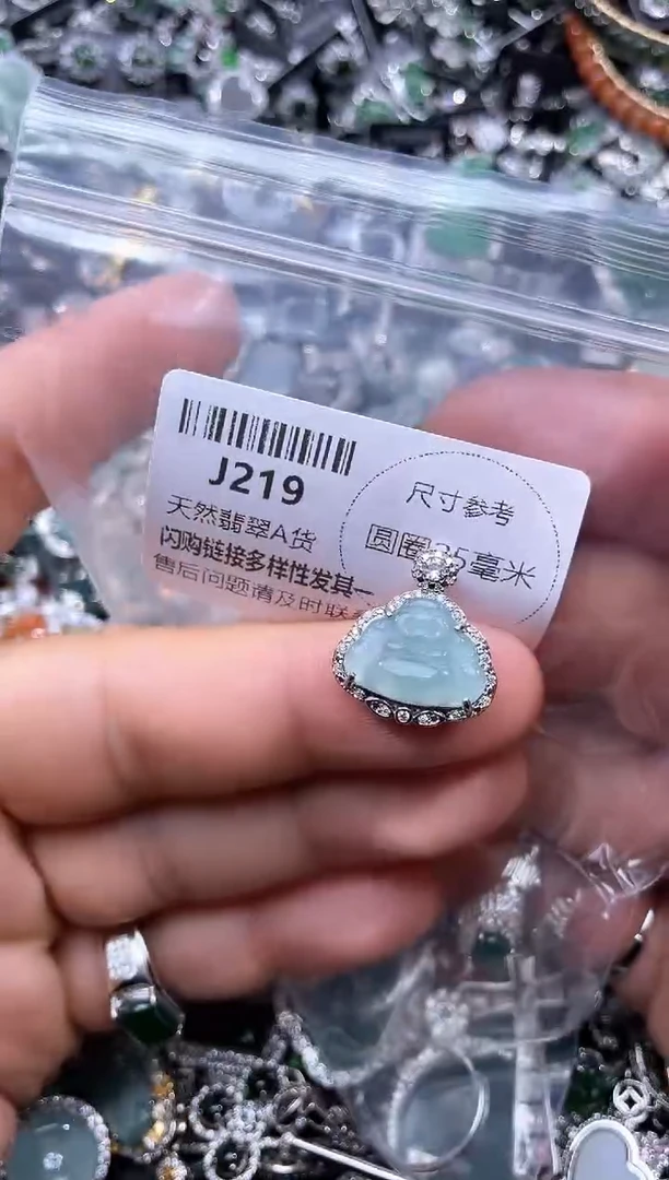 【闪购商品】翡翠颈饰未镶嵌J219吊坠