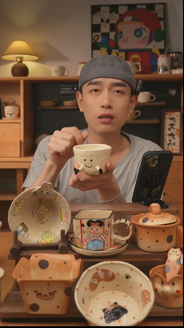 杯子景德镇可爱设计师款陶瓷