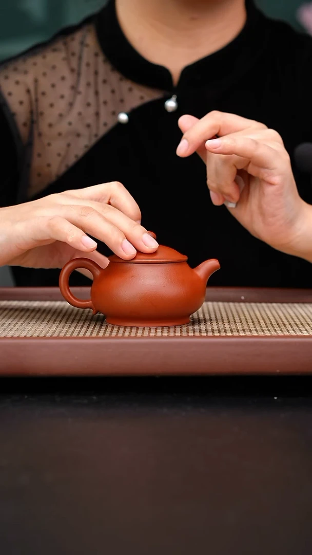 茶壶紫砂小煤窑朱泥潘壶130