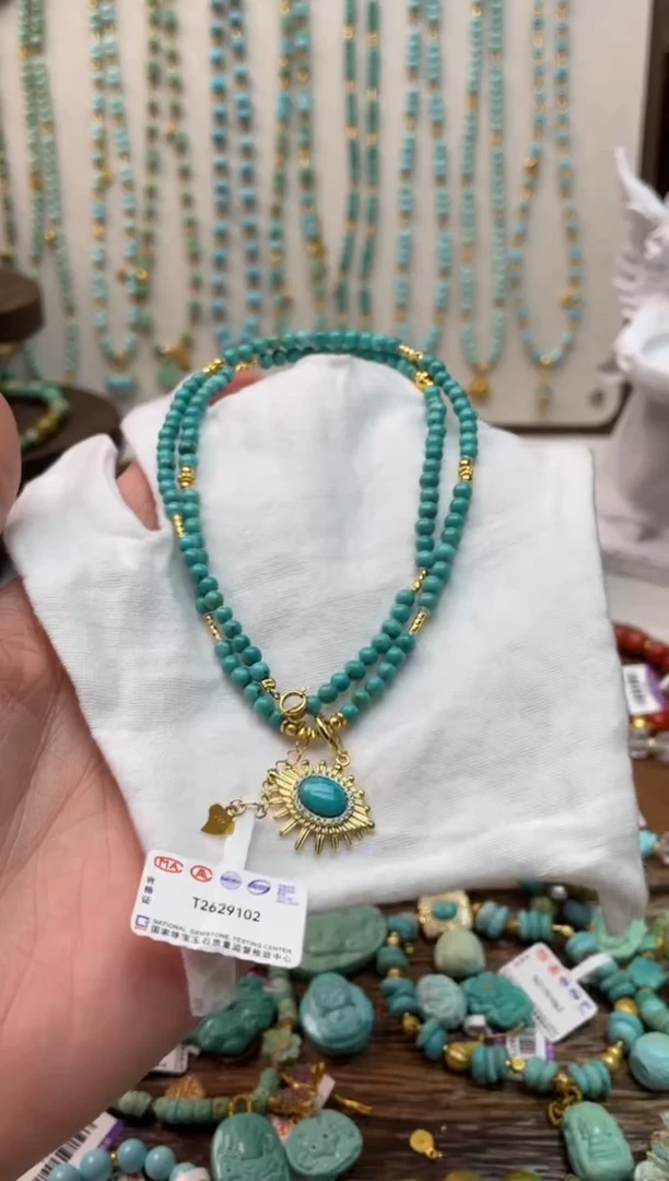 【闪购商品】绿松石项链银S925镶嵌87