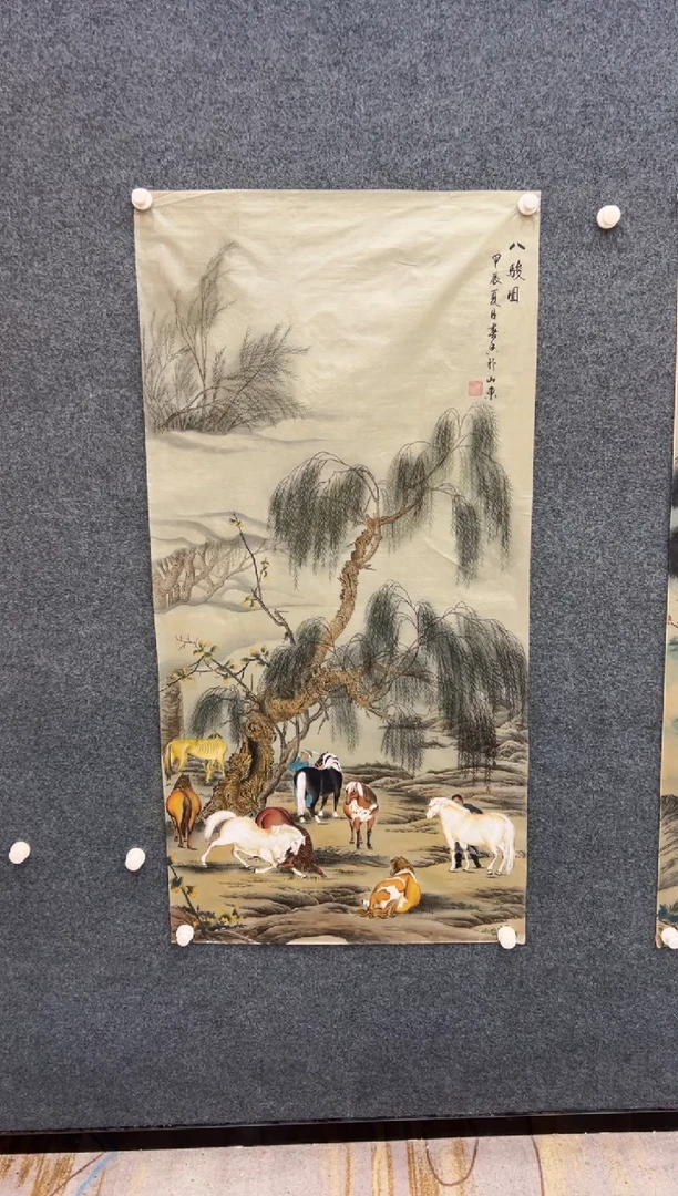 国画美术馆-黄春香-丝绢-骏马22