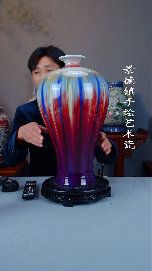 摆件陶瓷景德镇手工手绘陶瓷摆件85