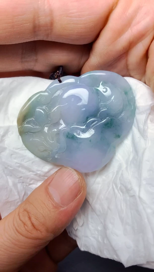 颈饰未镶嵌翡翠墨*景挂件
