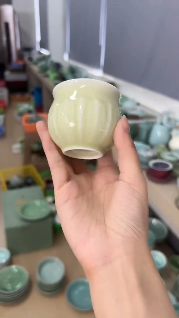 龙泉云间青瓷小米茶器