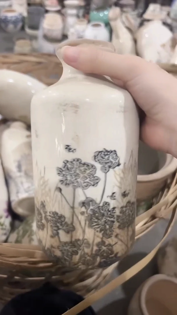 【闪购商品】陶瓷陶瓷花盆高21CM内口4CM