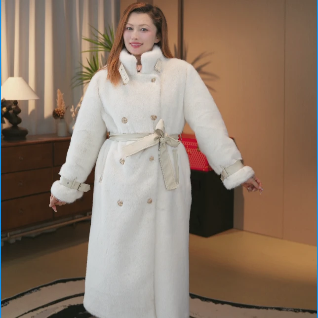 2024年新款长款毛呢大衣气质修身百搭时尚YMD-DS055