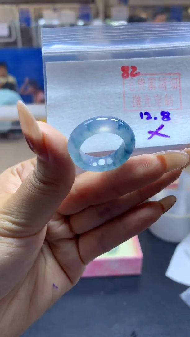 未镶嵌定制翡翠J*戒圈#14500元-毛货需精细抛光