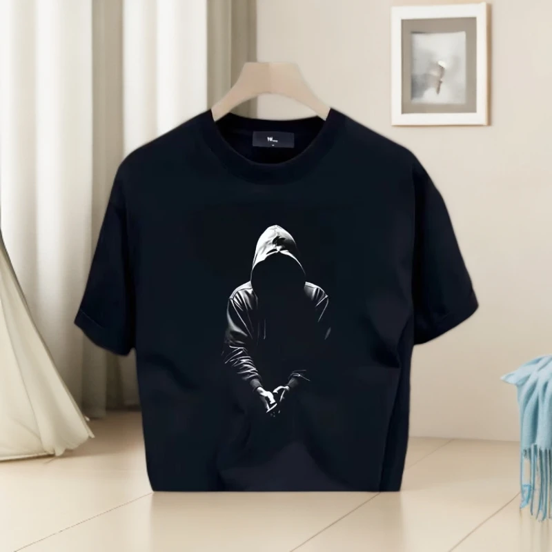 仓石一树男士高级感短袖夏季潮牌痞帅宽松圆领休闲百搭上衣半袖衫