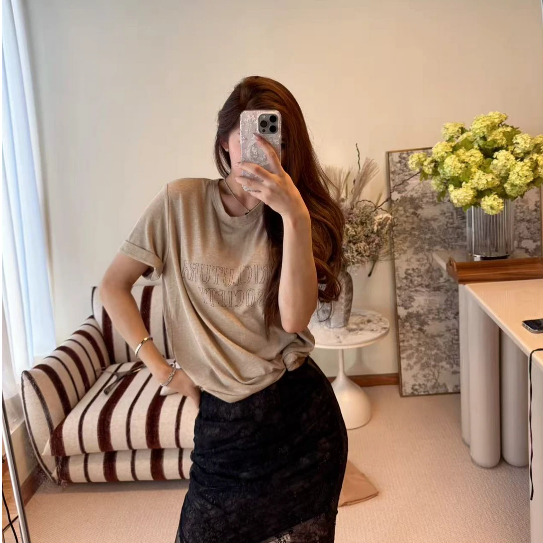 Amono-【慵懒随意】字母款宽松舒适短袖