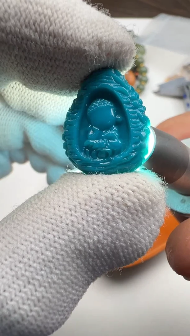 未镶嵌绿松石珠宝奇石绿松石背云