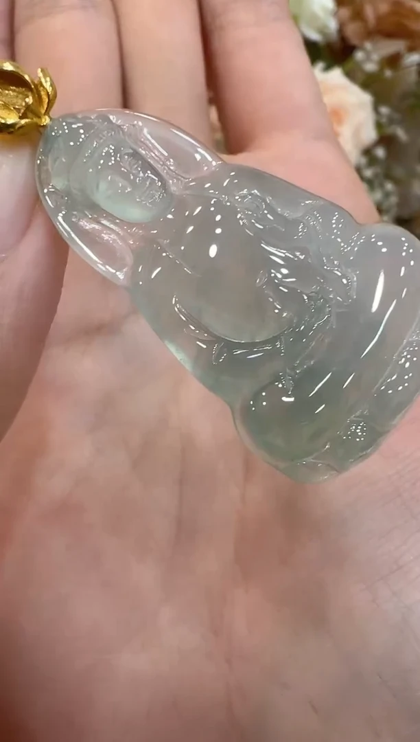 翡翠18K金镶嵌吊坠(不含链)多样性团购发一件