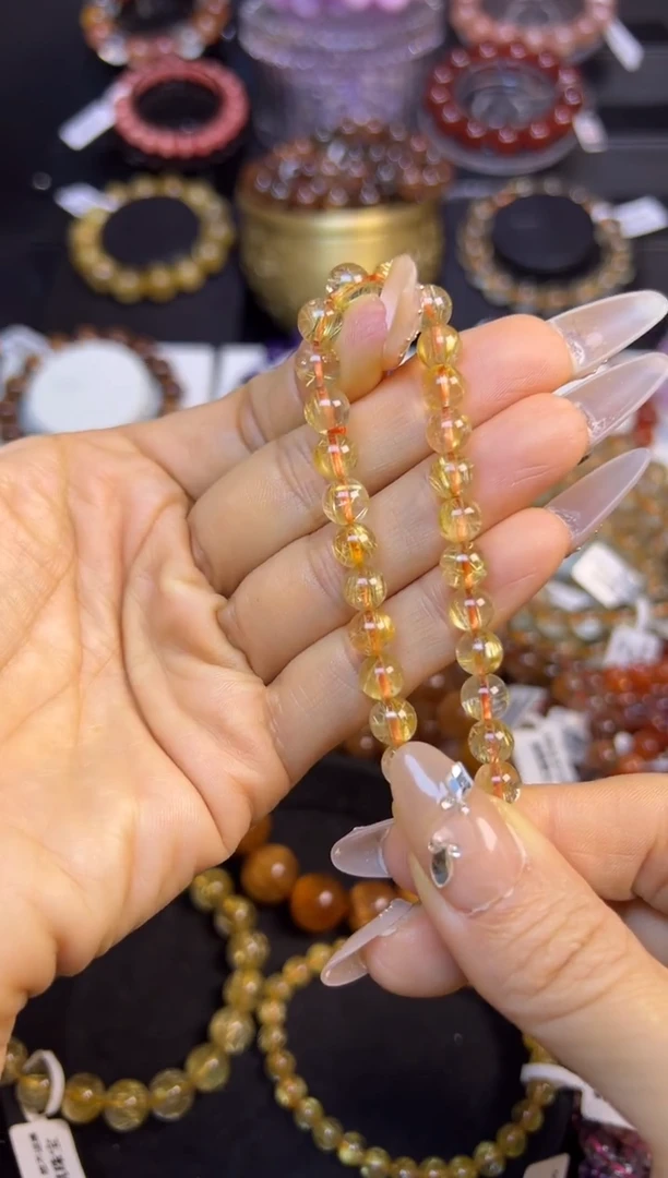 未镶嵌手串水晶金发晶6.7mm
