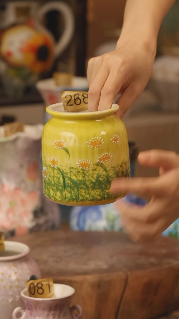 陶瓷268景德镇设计师手作花器摆件侘寂风