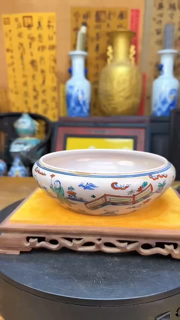 【闪购商品】瓶景德镇陶瓷稀土童子茶洗