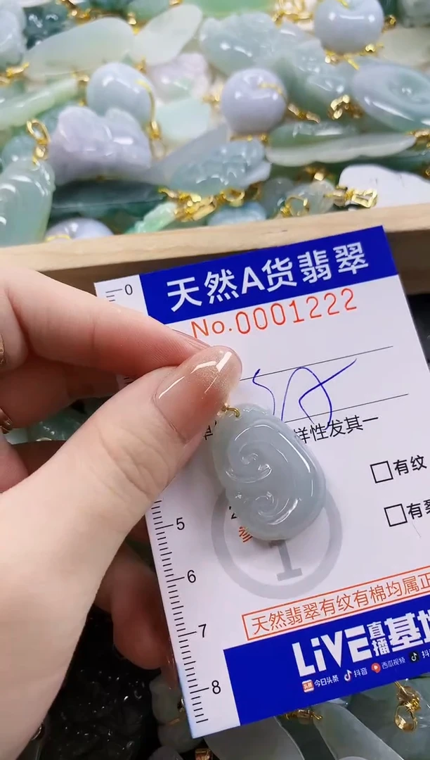 颈饰未镶嵌翡翠C***l天然A货翡翠