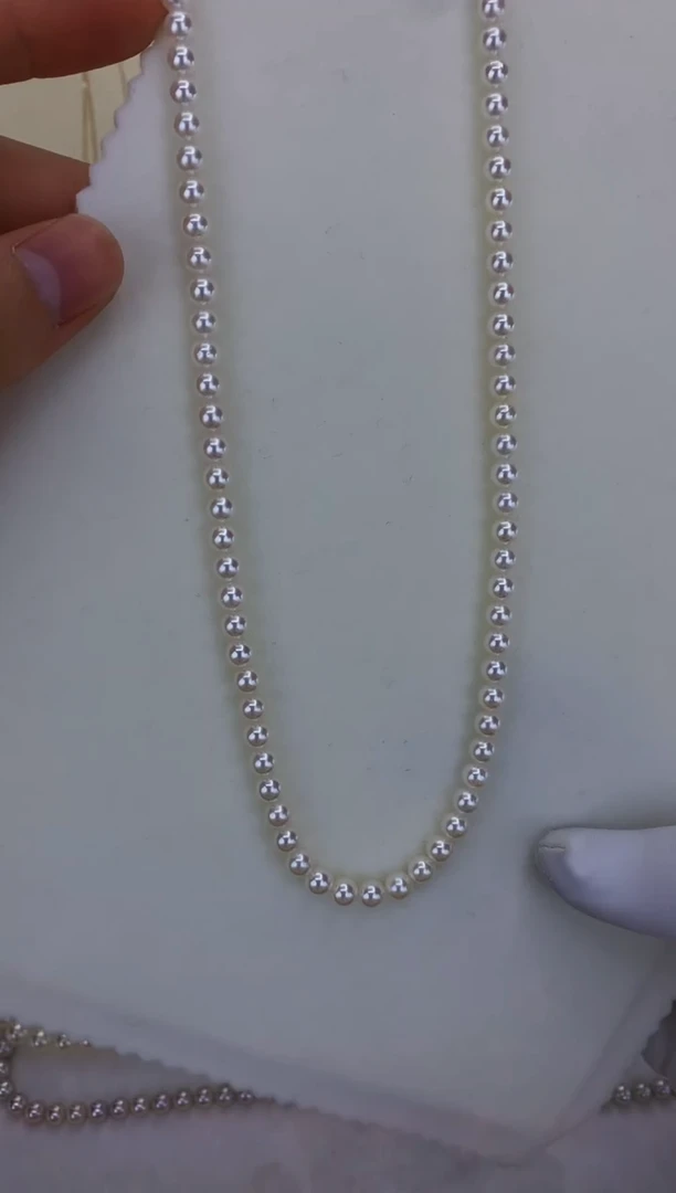 银S925镶嵌DA海水珍珠 GD073 5-5.5 昭和串链带证书