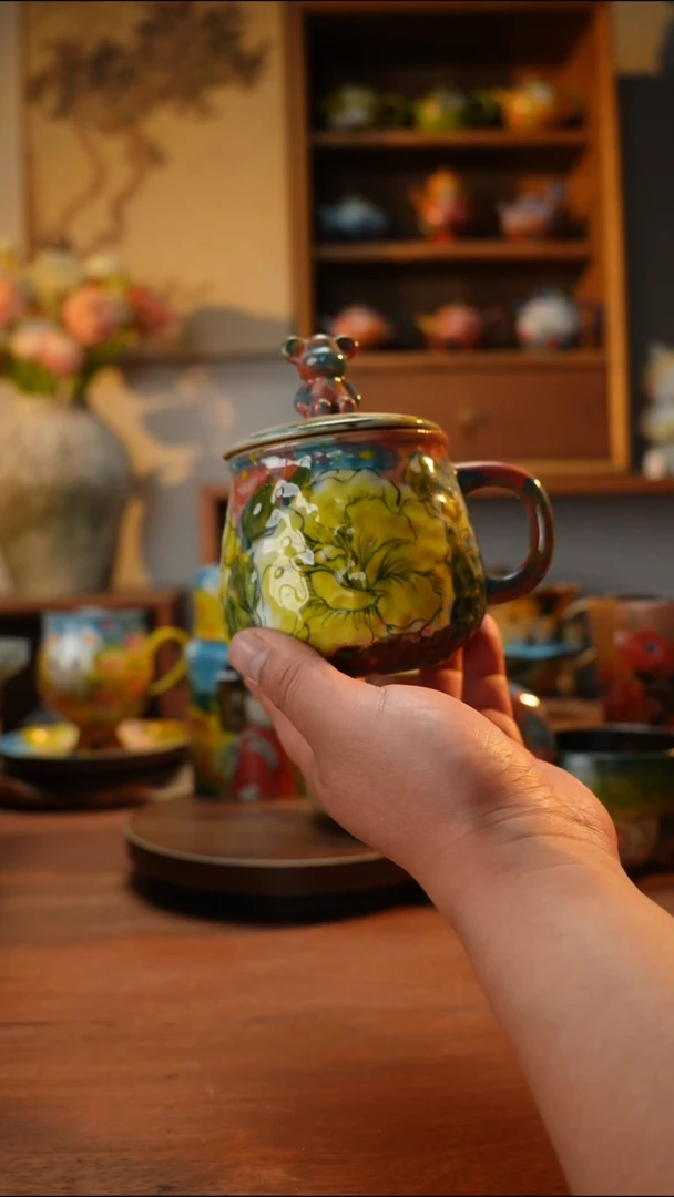 瓷片490景德镇手工手绘釉下彩高温瓷