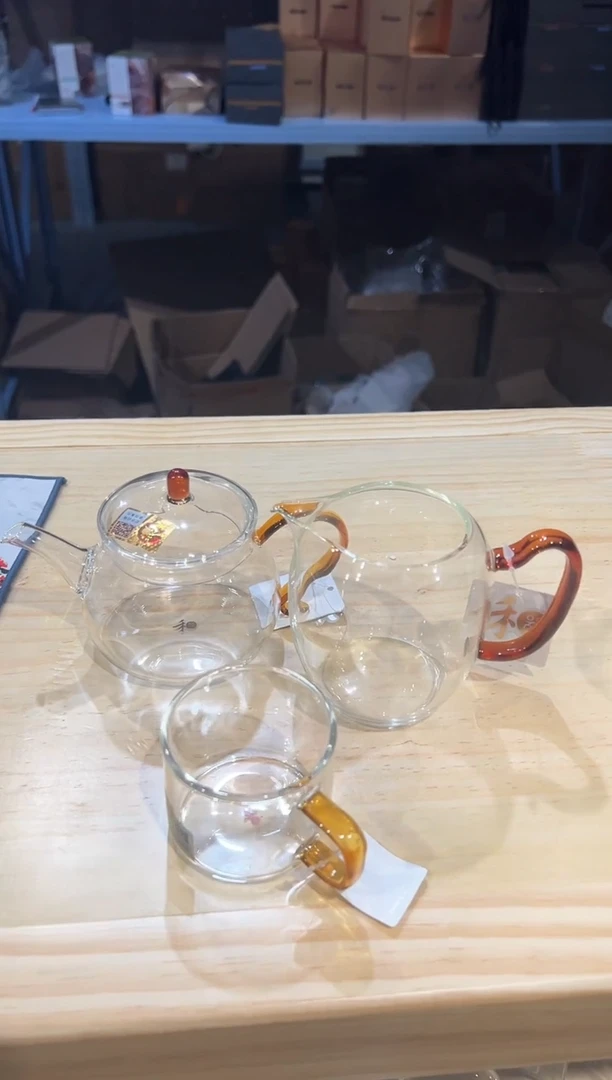 禾器-青云壶-琥珀色+珑然茶海琥珀色+清禾杯琥珀1只