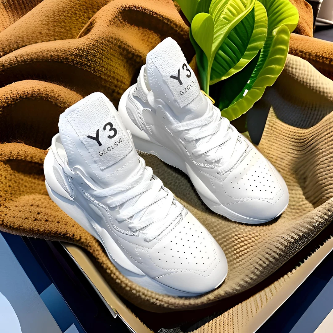Y3GZCLSW秋季真皮白色情侣小白鞋女轻便百搭运动休闲超火老爹鞋男