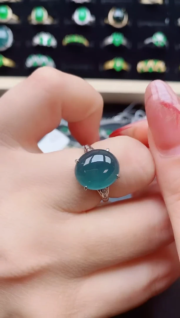 【闪购商品】翡翠戒指银S925镶嵌321321