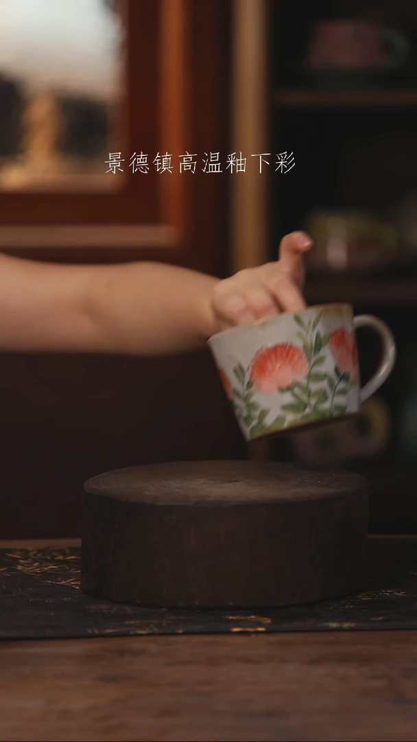 陶瓷景德镇高温釉下手绘陶瓷408