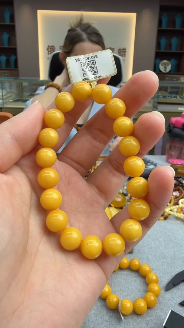 手链琥珀未镶嵌秒拍号 假一罚三