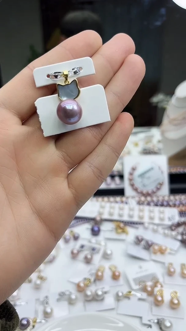 未镶嵌吊坠淡水珍珠紫色系