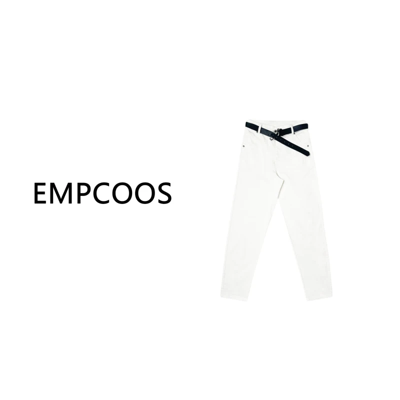 Y187--显瘦纯色百搭高腰牛仔烟管裤3030