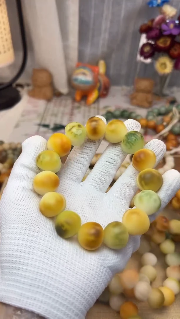 菩提根/象牙果手串20干磨2000目桃子182
