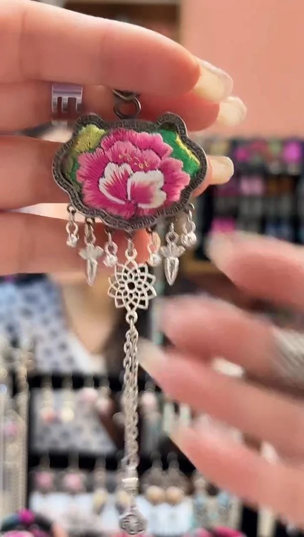 织绣艺枝独绣老绣饰品122