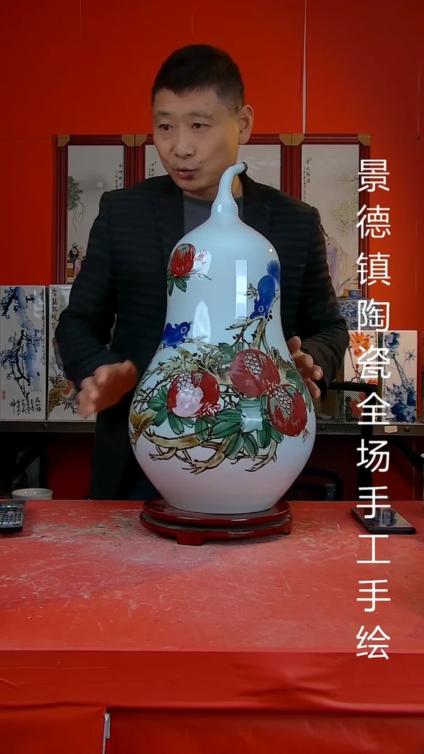 摆件景德镇陶瓷 全场手工手绘